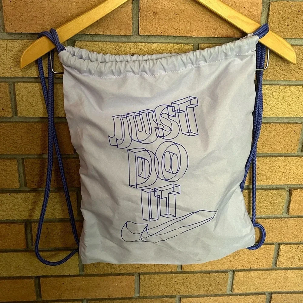Nike Light Purple Just Do It Printed Drawstring Lightweight Bag Backpack